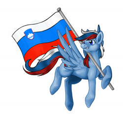Size: 1300x1207 | Tagged: safe, derpibooru import, pony, flag, nation ponies, ponified, slovenia, solo
