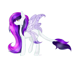 Size: 1024x976 | Tagged: safe, artist:kimyowolf, derpibooru import, oc, oc:lunaria annua, pony, female, glimmer wings, mare, simple background, solo, transparent background