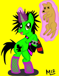 Size: 1696x2183 | Tagged: safe, artist:hakuna-mackenzie, derpibooru import, pony, jimmy urine, mindless self indulgence, ponified, ponified celebrity, solo