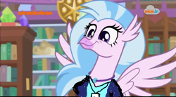 Size: 1047x576 | Tagged: safe, derpibooru import, edit, edited screencap, screencap, silverstream, what lies beneath, 1000 hours in ms paint, amd, bane, bill wilson, cia (batman), cute, diastreamies, female, reference, smiling, the dark knight rises