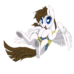 Size: 3000x3000 | Tagged: safe, artist:bigshot232, derpibooru exclusive, derpibooru import, oc, oc only, oc:blue skies, pegasus, pony, 2019 community collab, cheek fluff, clothes, derpibooru community collaboration, ear fluff, female, flying, looking at you, mare, simple background, smiling, solo, sports, swimsuit, transparent background, underhoof, volleyball