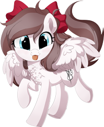 Size: 2080x2534 | Tagged: safe, artist:xsidera, derpibooru import, oc, oc only, oc:aurelia freefeather, oc:aurelleah, oc:aurry, pegasus, pony, :p, bow, chest fluff, clothes, commission, cute, female, fluffy, hair bow, happy, looking at you, mare, mlem, silly, simple background, smiling, solo, tongue out, transparent background, xsidera is trying to murder us