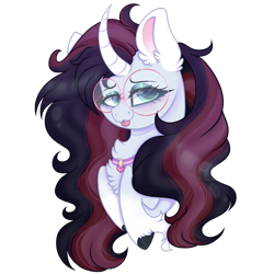 Size: 1024x1024 | Tagged: safe, artist:_spacemonkeyz_, derpibooru import, oc, pony, unicorn, bust, curved horn, female, glasses, horn, mare, portrait, simple background, solo, transparent background