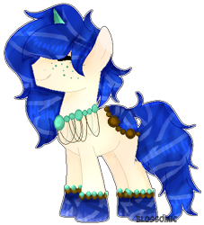 Size: 394x434 | Tagged: safe, artist:blossomic, derpibooru import, oc, original species, pond pony, male, simple background, solo, stallion, transparent background