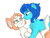 Size: 1051x805 | Tagged: safe, artist:haruhi-il, derpibooru import, pony, female, lapearl, lapis lazuli (steven universe), mare, non-mlp shipping, pearl (steven universe), ponified, shipping, steven universe