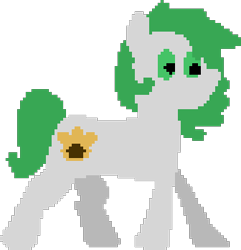 Size: 336x348 | Tagged: safe, artist:minus, derpibooru exclusive, derpibooru import, oc, oc only, oc:arbor, earth pony, pony, cutie mark, female, green eyes, mare, pixel art, side view, simple background, solo, sprite, standing, transparent background