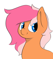 Size: 2700x2982 | Tagged: safe, artist:feelingpeachy, derpibooru import, oc, oc only, oc:peachy, pony, bust, cute, happy, male, simple background, solo, stallion, transparent background