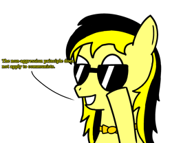 Size: 1200x1000 | Tagged: safe, artist:anonymous, derpibooru import, oc, oc:leslie fair, /mlpol/, nap, sunglasses, talking, text