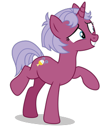 Size: 4304x5072 | Tagged: safe, artist:dragonchaser123, derpibooru import, raspberry sorbet, pony, unicorn, once upon a zeppelin, absurd resolution, background pony, female, mare, raised hoof, sheepish grin, short mane, simple background, solo, transparent background, vector