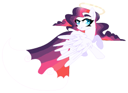 Size: 754x552 | Tagged: safe, artist:awoomarblesoda, derpibooru import, oc, oc:dream wing, pegasus, pony, female, halo, mare, simple background, solo, transparent background