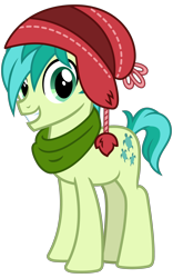 Size: 2000x3200 | Tagged: safe, alternate version, artist:cheezedoodle96, derpibooru import, sandbar, earth pony, pony, best gift ever, .svg available, clothes, cute, happy, hat, looking at you, male, sandabetes, scarf, simple background, smiling, solo, svg, teenager, transparent background, vector, winter outfit