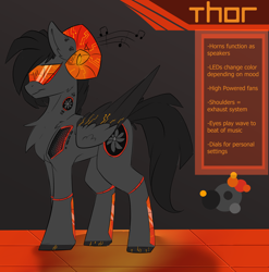 Size: 2760x2794 | Tagged: safe, artist:beardie, derpibooru import, oc, oc only, oc:thor, pony, pc pony, ponified, reference sheet