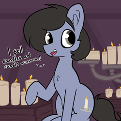 Size: 1280x1280 | Tagged: safe, artist:tjpones, derpibooru import, oc, oc only, earth pony, pony, candle, commission, hank hill, king of the hill, male, smiling, solo, stallion