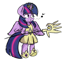 Size: 3000x3000 | Tagged: safe, artist:mal-cat, derpibooru import, twilight sparkle, twilight sparkle (alicorn), alicorn, anthro, unguligrade anthro, female, hoof tapping, looking away, populous, simple background, solo, staff, transparent background, watermark, whistling