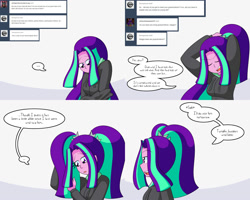 Size: 2000x1600 | Tagged: safe, artist:jake heritagu, derpibooru import, aria blaze, comic:aria's archives, series:sciset diary, equestria girls, clothes, comic, hoodie