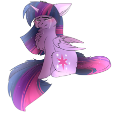 Size: 2000x1800 | Tagged: safe, artist:kriss-studios, derpibooru import, twilight sparkle, twilight sparkle (alicorn), alicorn, pony, blushing, chest fluff, crying, cutie mark, eyes closed, female, floppy ears, fluffy, mare, simple background, sitting, solo, white background