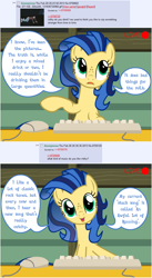 Size: 800x1458 | Tagged: safe, artist:flash equestria photography, derpibooru import, oc, oc:milky way, earth pony, pony, milkmare of trottingham, 4chan, ask, computer mouse, female, keyboard, mare, solo, tumblr