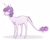 Size: 1000x800 | Tagged: safe, artist:uwf, derpibooru import, sweetie belle, sweetie bot, pony, robot, unicorn, female, horn, leonine tail, missing cutie mark, simple background, smiling, solo, white background