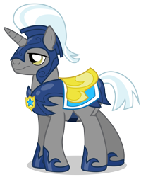 Size: 4000x5000 | Tagged: safe, alternate version, artist:90sigma, derpibooru import, pony, unicorn, it's about time, .ai available, absurd resolution, armor, helmet, male, night guard, simple background, solo, stallion, transparent background, vector