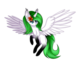 Size: 3252x2605 | Tagged: source needed, safe, artist:tisha, derpibooru import, oc, oc only, oc:princess margarita, alicorn, alicorn oc, female, flower, flower in hair, gradient hooves