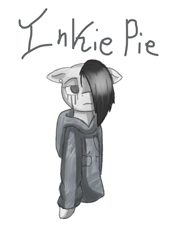 Size: 994x1433 | Tagged: safe, artist:reneesdetermination, derpibooru import, marble pie, earth pony, pony, ask isolated inkie pie, clothes, hoodie, messy mane, sad, solo