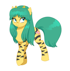 Size: 800x806 | Tagged: safe, artist:carnifex, derpibooru import, pony, female, lum invader, mare, ponified, simple background, solo, urusei yatsura, white background