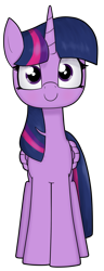 Size: 775x2017 | Tagged: safe, artist:moonatik, derpibooru import, twilight sparkle, twilight sparkle (alicorn), alicorn, 8 angles of pony collaboration, female, horn, looking at you, mare, simple background, smiling, solo, transparent background, wings