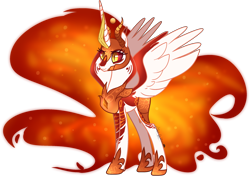 Size: 2440x1718 | Tagged: source needed, safe, artist:sora-choi, derpibooru import, daybreaker, pony, alternate design, simple background, solo, transparent background