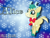 Size: 1756x1328 | Tagged: safe, artist:cyber-murph, derpibooru import, alice the reindeer, deer, pony, reindeer, best gift ever, bell, bowtie, cute, freckles, signature, snow, snowflake