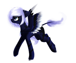 Size: 1697x1405 | Tagged: safe, artist:bastet-catmew, derpibooru import, oc, oc only, oc:brianna, pegasus, pony, female, leonine tail, mare, simple background, solo, transparent background, two toned wings