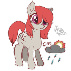 Size: 1000x1000 | Tagged: safe, artist:astelianstudio, derpibooru import, oc, oc only, oc:sunset showers, pegasus, pony, cloud, cutie mark, female, mare, raincloud, simple background, solo, sun, transparent background