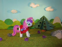 Size: 1333x1000 | Tagged: safe, artist:malte279, derpibooru import, sweetie belle, cape, chenille, chenille stems, chenille wire, clothes, craft, pipe cleaner sculpture, pipe cleaners, tree