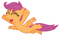 Size: 4800x3000 | Tagged: safe, artist:mundschenk85, artist:parclytaxel, derpibooru import, scootaloo, pegasus, pony, eyes closed, female, filly, open mouth, simple background, solo, transparent background