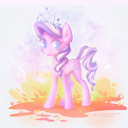 Size: 1200x1200 | Tagged: safe, artist:greyredroy, derpibooru import, diamond tiara, earth pony, pony, colored pupils, cute, diamondbetes, female, filly, jewelry, solo, tiara