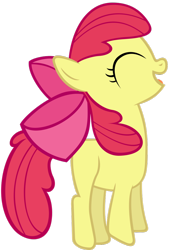 Size: 740x1080 | Tagged: safe, derpibooru import, apple bloom, happy, jumping, open mouth, simple background, smiling, solo, transparent background, vector