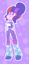 Size: 460x1024 | Tagged: safe, artist:angelloveponyheart, derpibooru import, sci-twi, twilight sparkle, eqg summertime shorts, equestria girls, mad twience, boots, cute, female, glasses, hair bun, no catchlights, no pupils, shoes, smiling, solo, twiabetes