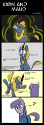 Size: 1000x2800 | Tagged: safe, artist:zouyugi, derpibooru import, maud pie, winter flame, earth pony, kirin, pony, sounds of silence, clothes, comic, dialogue, eyes closed, female, floppy ears, happy, head tilt, mare, smiling