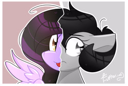 Size: 1420x952 | Tagged: safe, artist:lynchristina, derpibooru import, oc, oc only, oc:quilly, pegasus, pony, :p, digital art, female, love yourself answer, mare, signature, silly, solo, split screen, tongue out