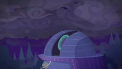 Size: 1280x720 | Tagged: safe, derpibooru import, screencap, better together, equestria girls, star crossed, cloud, night, no pony, planetarium, telescope, tree