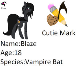 Size: 986x876 | Tagged: safe, artist:space--paws0w0, derpibooru import, oc, oc only, oc:dark blaze, bat pony, pony, undead, vampire, vampony, bat pony oc, coat markings, female, mare, reference sheet, simple background, solo, white background