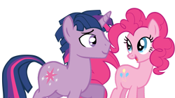 Size: 1317x738 | Tagged: safe, artist:kayman13, derpibooru import, dusk shine, pinkie pie, twilight sparkle, earth pony, pony, duskpie, female, half r63 shipping, male, rule 63, shipping, straight, twinkie