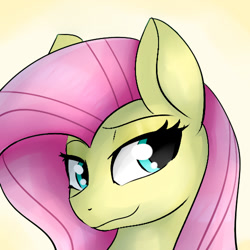 Size: 500x500 | Tagged: safe, artist:dashy21, derpibooru import, fluttershy, pegasus, pony, bust, female, mare, portrait, smiling, solo