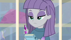 Size: 1920x1080 | Tagged: safe, derpibooru import, screencap, maud pie, better together, equestria girls, school of rock, book, solo
