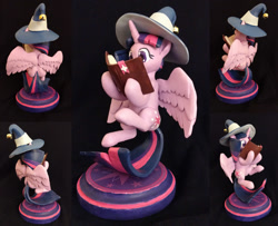 Size: 1332x1080 | Tagged: safe, artist:dstears, derpibooru import, twilight sparkle, twilight sparkle (alicorn), alicorn, pony, book, craft, female, hat, irl, mage, mare, photo, sculpture, solo