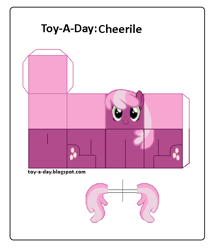 Size: 600x699 | Tagged: safe, artist:grapefruitface1, derpibooru import, cheerilee, pony, arts and crafts, craft, papercraft, printable, toy a day, updated