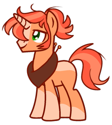 Size: 777x870 | Tagged: safe, artist:unicorn-mutual, derpibooru import, oc, pony, unicorn, male, offspring, parent:applejack, parent:sunburst, parents:appleburst, simple background, solo, stallion, transparent background