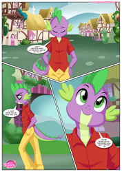 Size: 1200x1697 | Tagged: safe, artist:bbmbbf, derpibooru import, spike, anthro, comic:an apple's core is always hardcore, comic, equestria untamed, palcomix