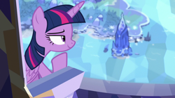 Size: 1280x720 | Tagged: safe, derpibooru import, screencap, twilight sparkle, twilight sparkle (alicorn), alicorn, pony, a rockhoof and a hard place, cutie map, female, mare, mount aris, out of context, solo