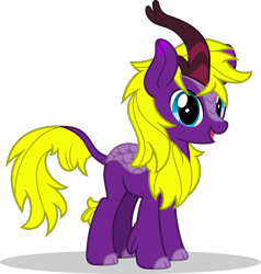 Size: 934x983 | Tagged: safe, artist:mlp-trailgrazer, derpibooru import, oc, oc only, kirin, sounds of silence, cloven hooves, commission, kirin-ified, male, open mouth, simple background, solo, species swap, transparent background