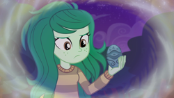 Size: 1920x1080 | Tagged: safe, derpibooru import, screencap, wallflower blush, better together, equestria girls, forgotten friendship, memory stone, solo